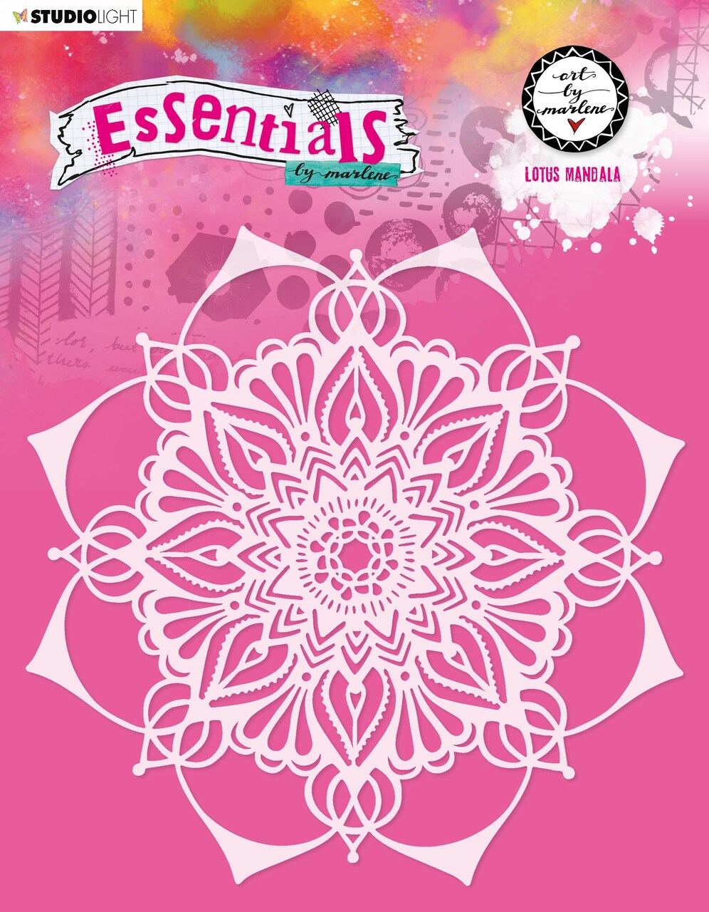 Art By Marlene Essentials 7.87"X7.87" Stencil-Nr. 72, Lovely Mandala